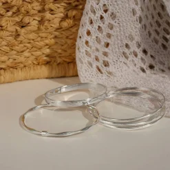 Bracelet jonc argent 925 torsadé