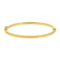 Bracelet jonc or 375 jaune ciselé