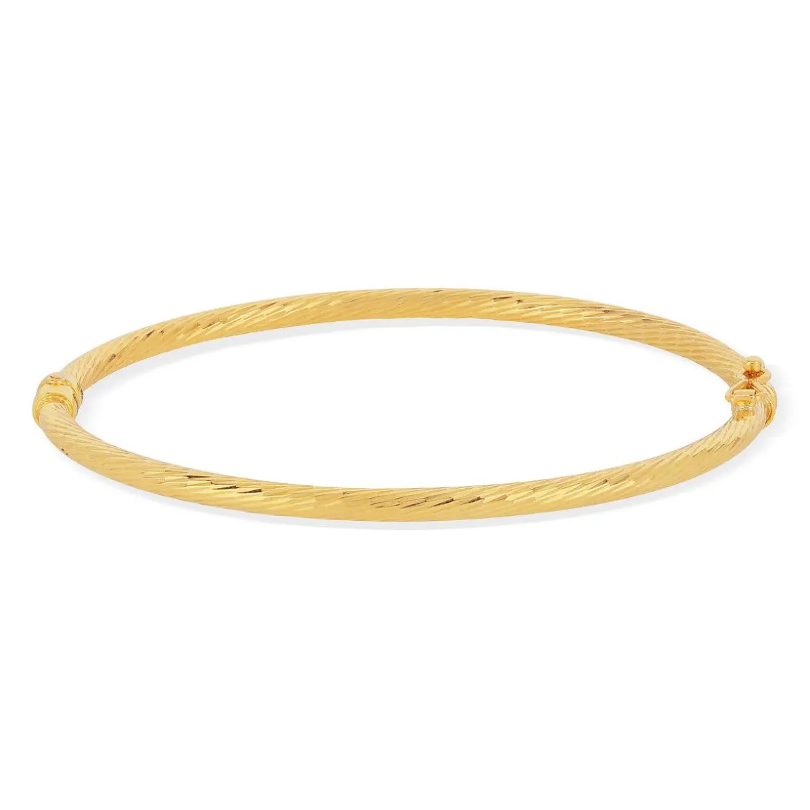 Bracelet jonc or 375 jaune strié