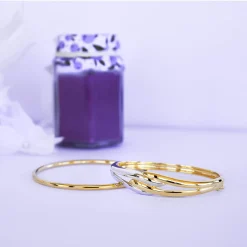 Bracelet jonc plaqué or