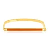 Bracelet jonc plaqué or laque orange 6cm