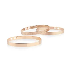 Bracelet jonc poli plaqué or rose 17 cm