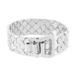 Bracelet maille argent écailles 20cm