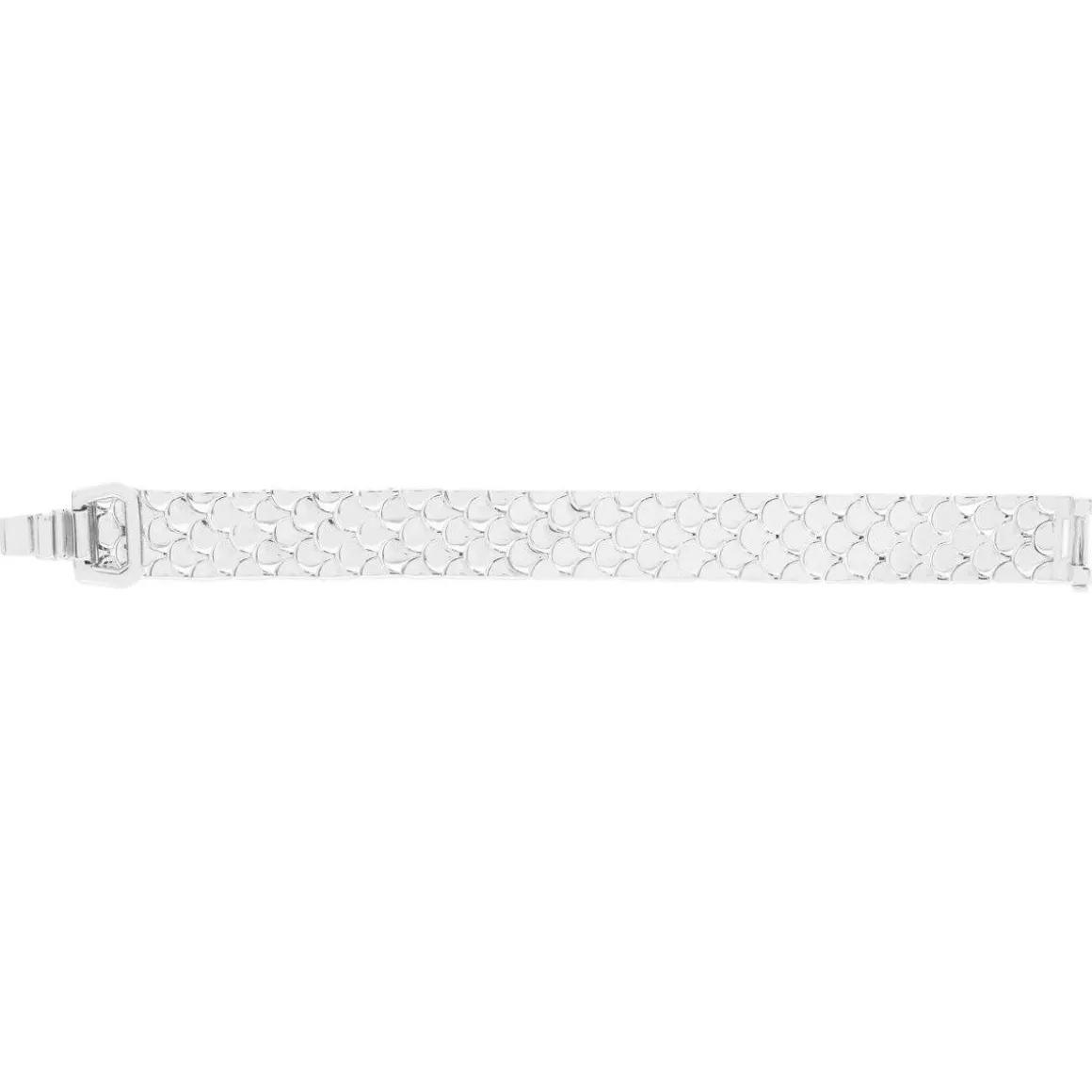 Bracelet maille argent écailles 20cm