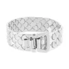 Bracelet maille argent écailles 18cm
