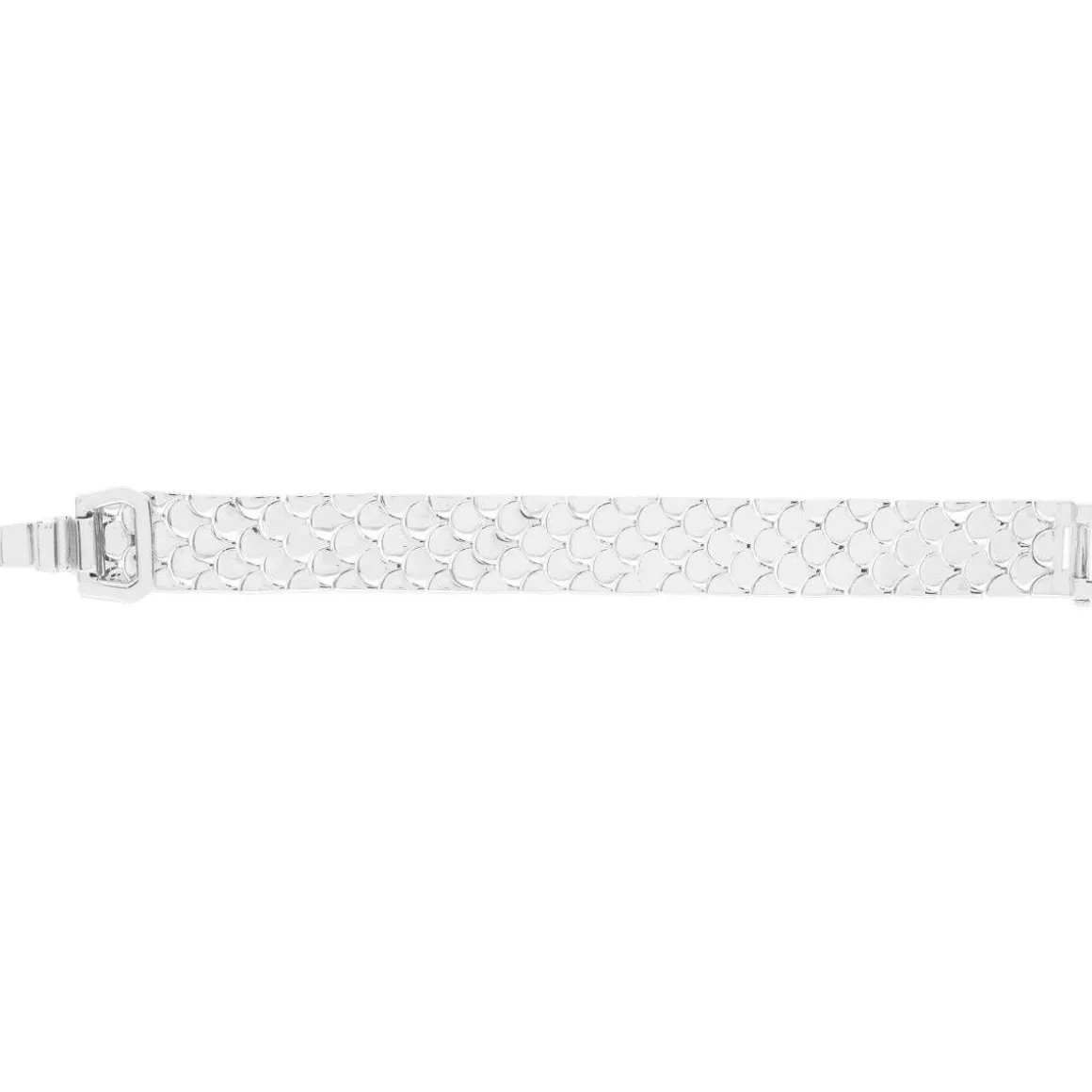 Bracelet maille argent écailles 18cm