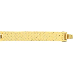 Bracelet maille plaqué or jaune écailles 20cm