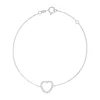 Bracelet or 375 blanc diamants 18cm