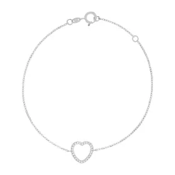 Bracelet or 375 blanc diamants 18cm