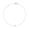 Bracelet or 375 blanc zirconia 18.5 cm