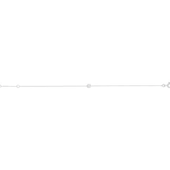 Bracelet or 375 blanc zirconia 18.5 cm