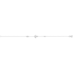 Bracelet or blanc 375 zirconias 19 cm