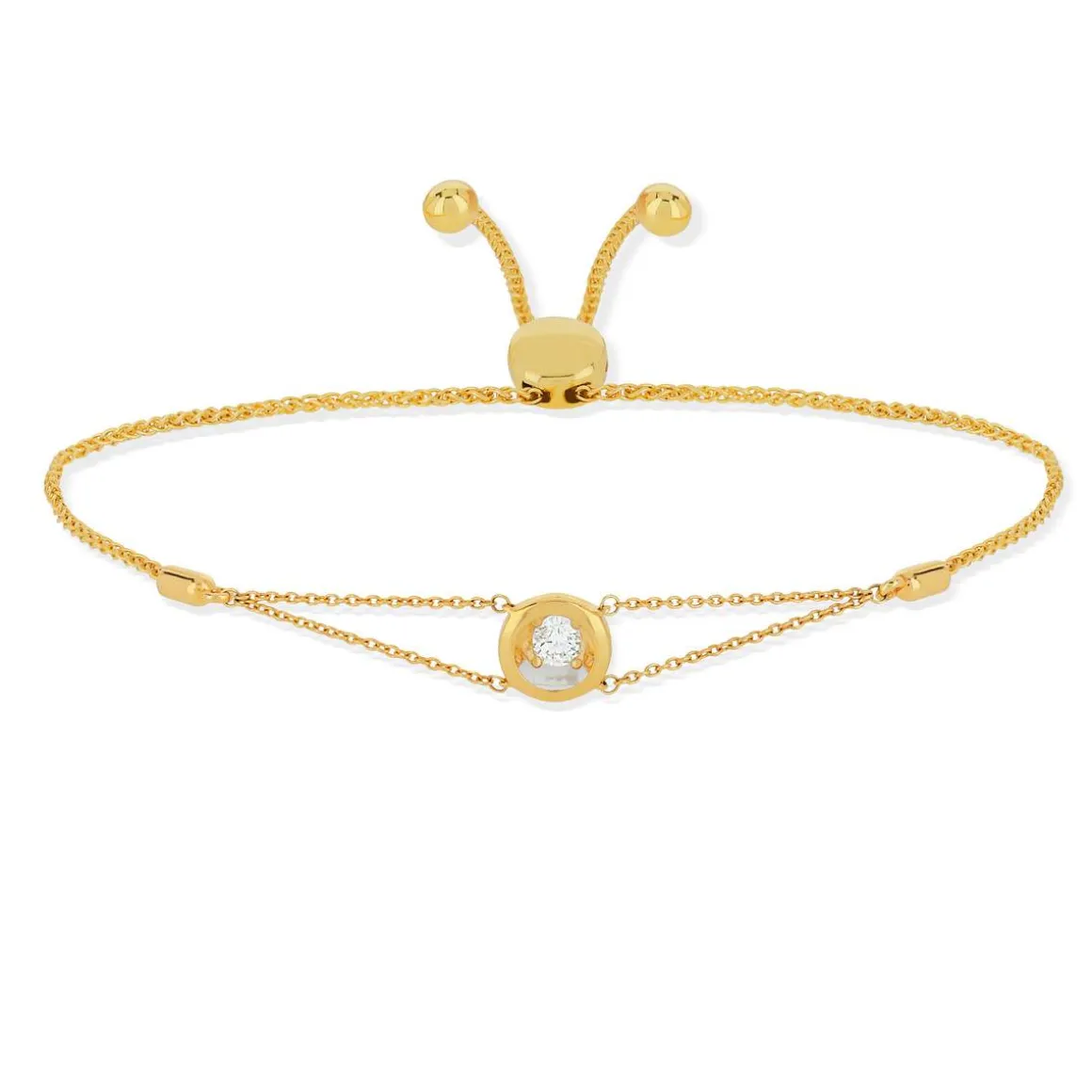 Bracelet or 375 diamant