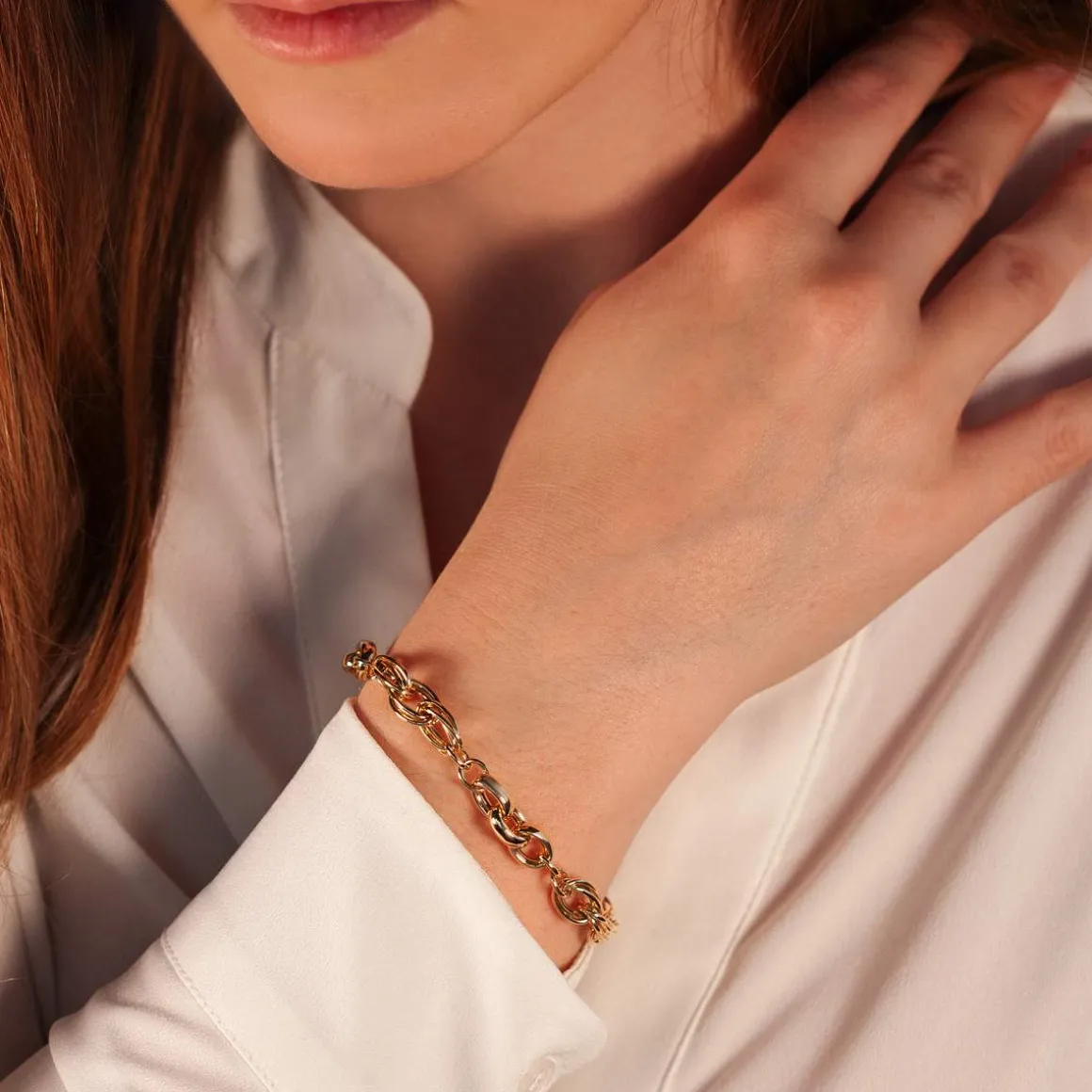 Bracelet or jaune 375 19 cm