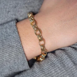 Bracelet or jaune 750 19 cm
