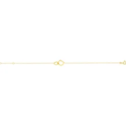 Bracelet or jaune 375 18 cm motif carrés entrelacés