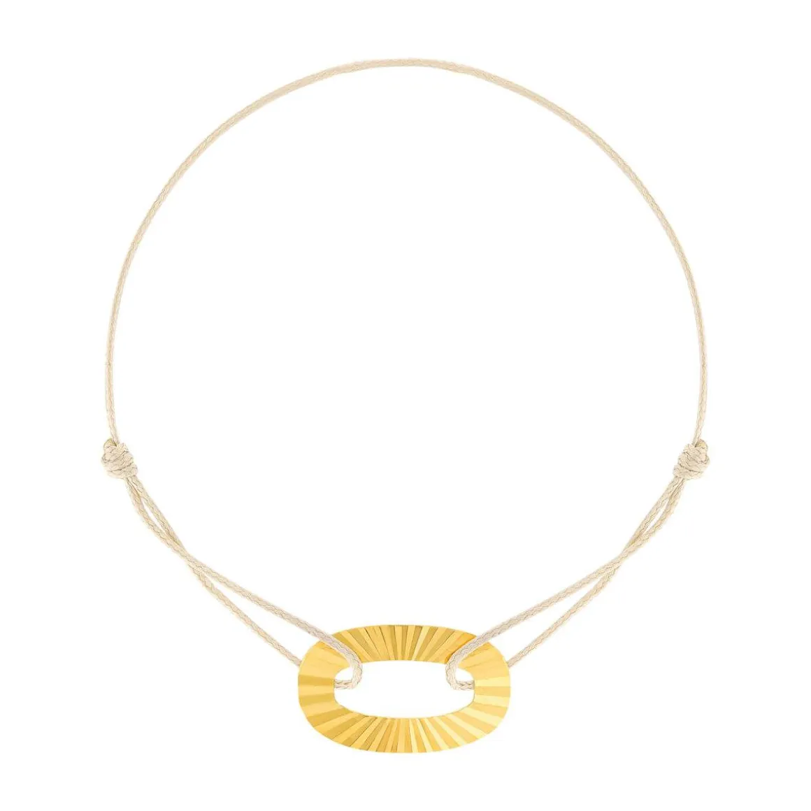 Bracelet or jaune 375 cordon