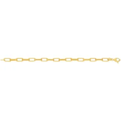 Bracelet or jaune 375 double chaîne maille ovale