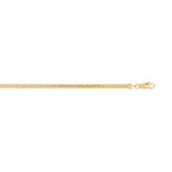 Bracelet or 750 jaune maille anglaise 18 cm