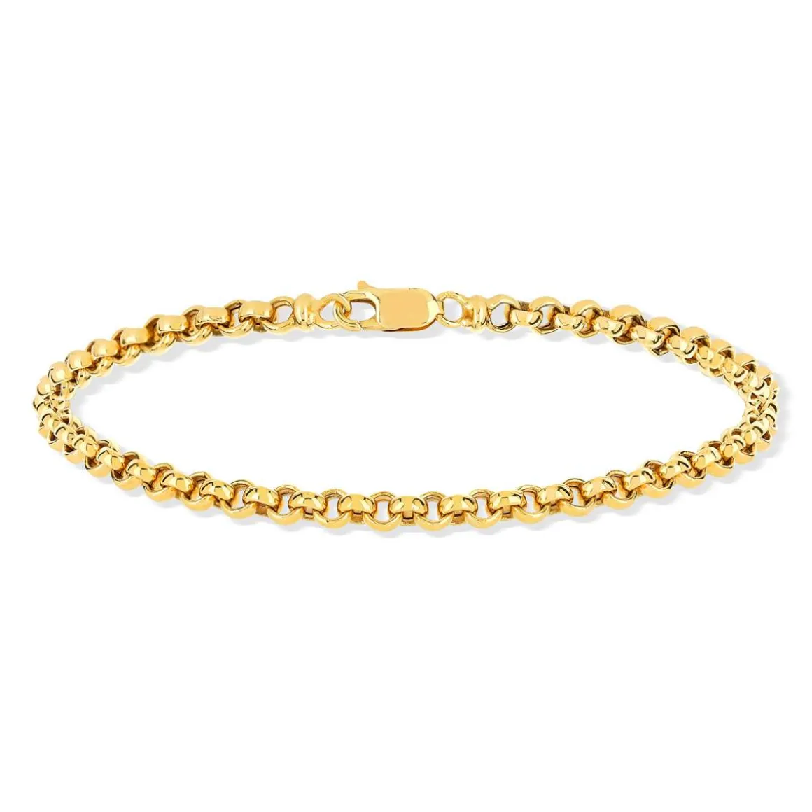 Bracelet or 375 jaune maille jaseron 18 cm
