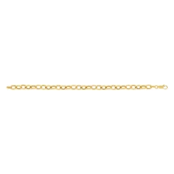 Bracelet or 750 jaune maille ovale 18 cm