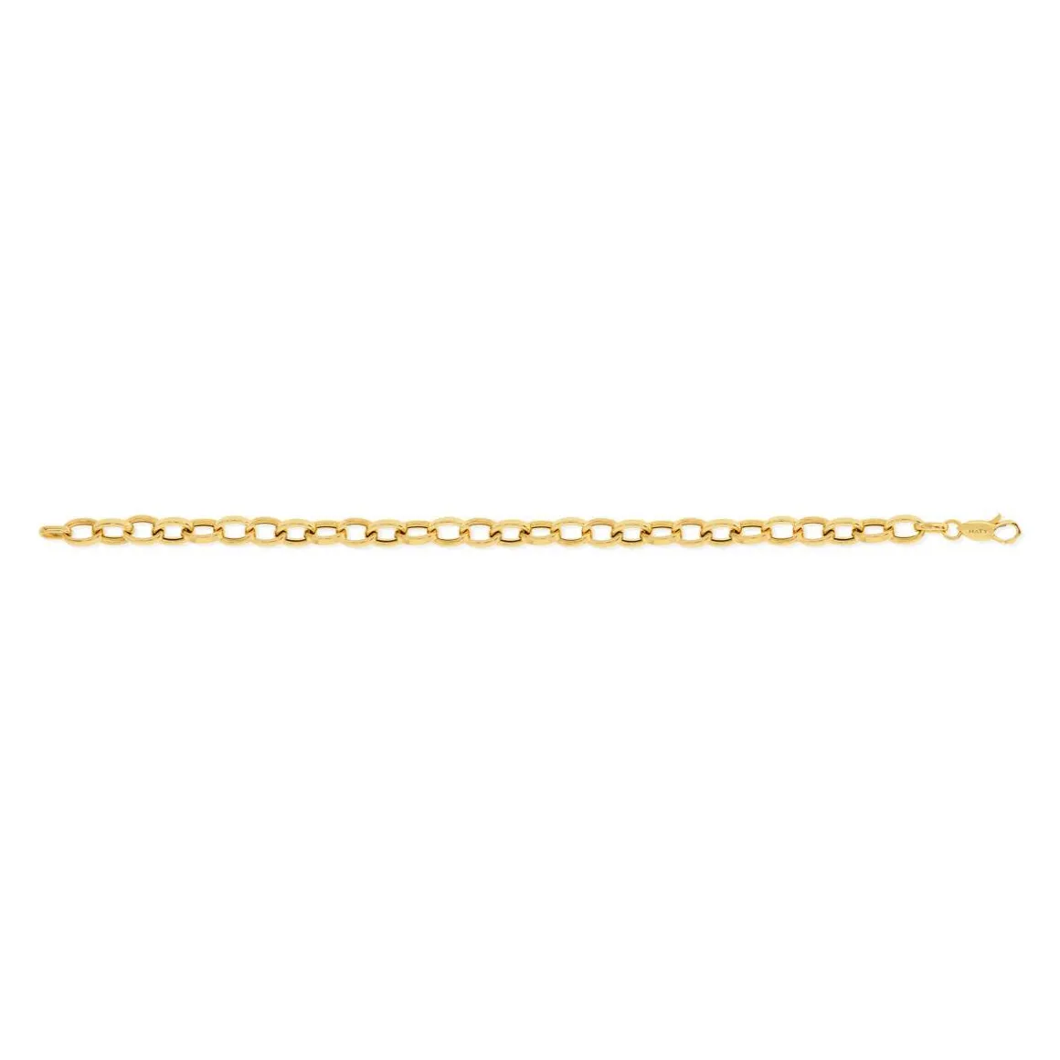 Bracelet or 750 jaune maille ovale 18 cm