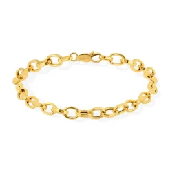 Bracelet or 750 jaune maille ovale 18 cm
