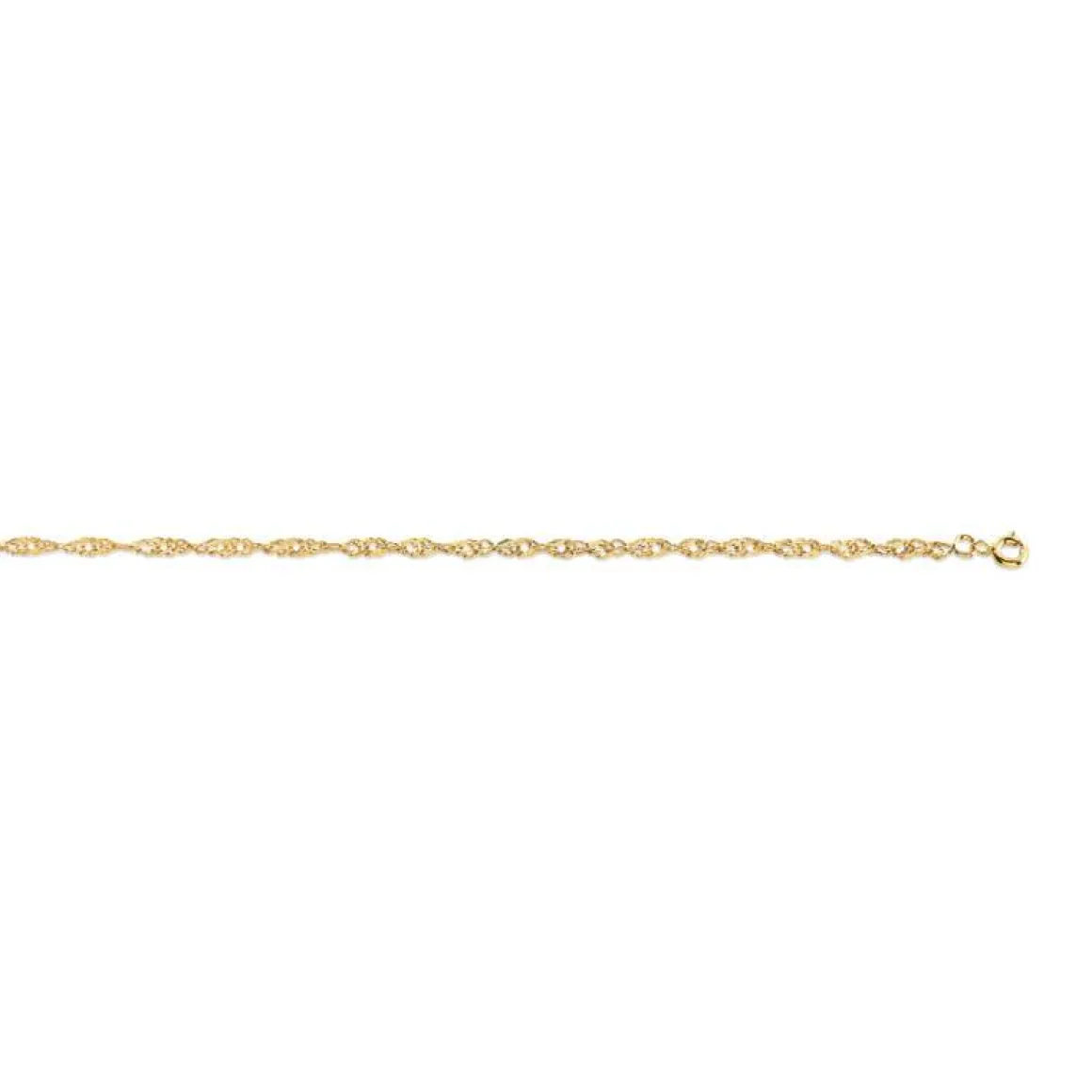 Bracelet or 375 jaune maille singapour 18 cm
