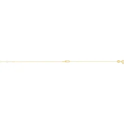 Bracelet or jaune 375, 2 maillons entremêlés ovales. Longueur 19 cm.