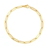 Bracelet or jaune 375, maillons ovales. Longueur 19 cm.