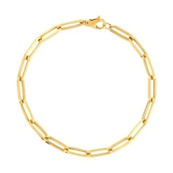 Bracelet or jaune 375, maillons ovales. Longueur 19 cm.