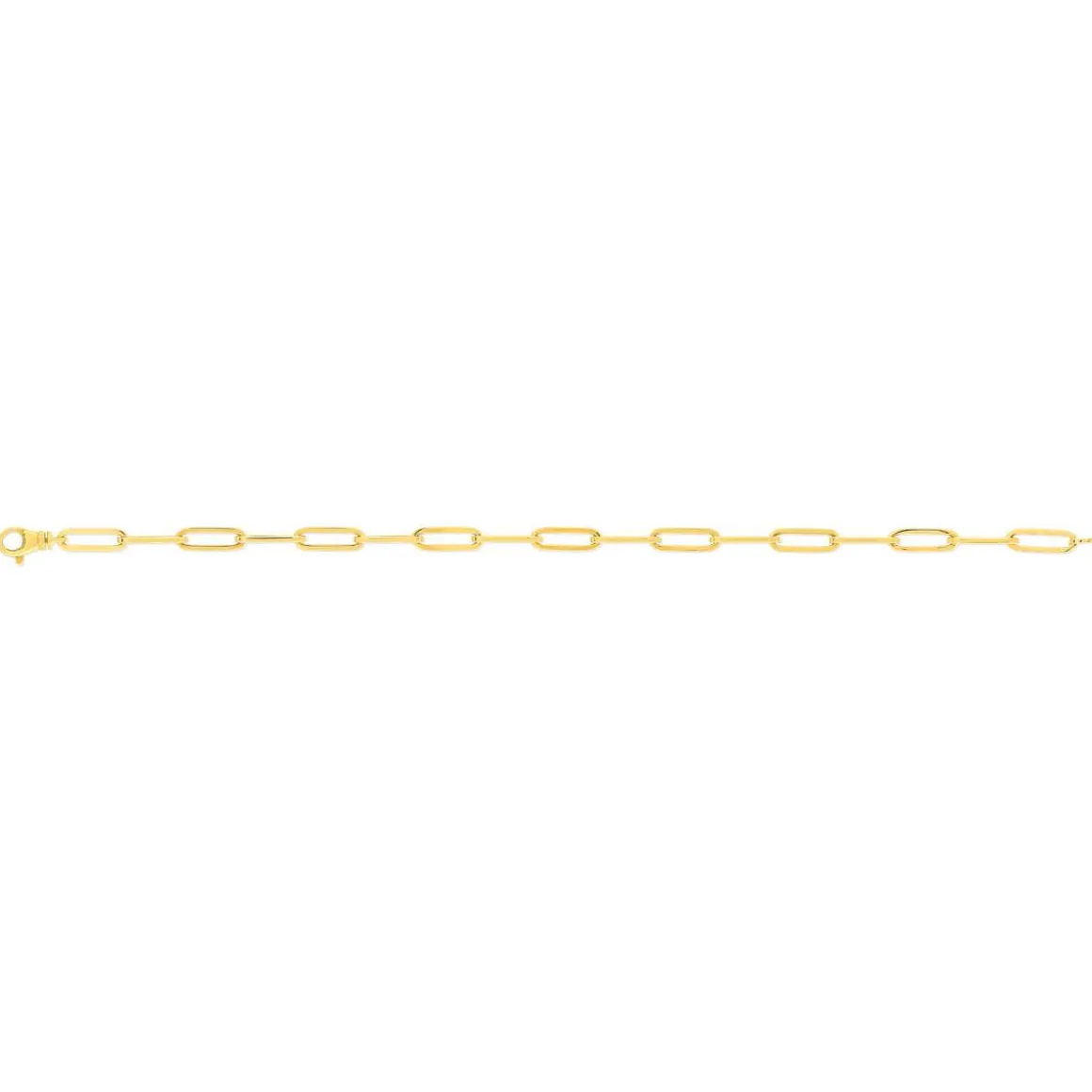 Bracelet or jaune 375, maillons ovales. Longueur 19 cm.