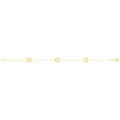 Bracelet or 375 jaune motif nids d'abeilles 18cm