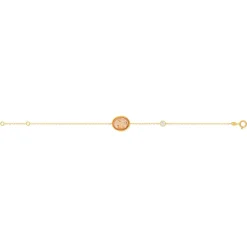 Bracelet or 375 jaune or camées 18cm