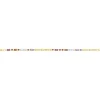 Bracelet or 375 jaune pierres fines 18cm