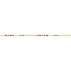Bracelet or 375 jaune pierres fines 18cm