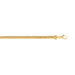 Bracelet or 375 jaune poli maille anglaise 18 cm