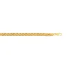 Bracelet or 750 jaune poli maille palmier 19 cm