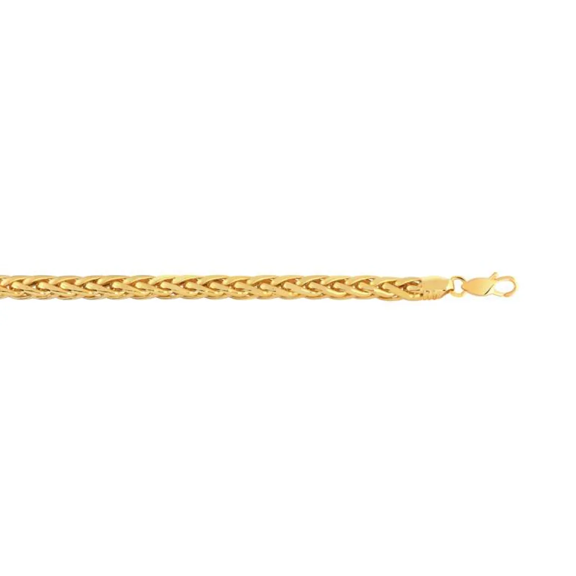Bracelet or 750 jaune poli maille palmier 19 cm