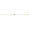 Bracelet or 375 jaune 2 tons rubis et diamant 18cm avec anneau de raccourcissement à 16cm