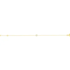 Bracelet or 375 jaune zirconia 18 cm
