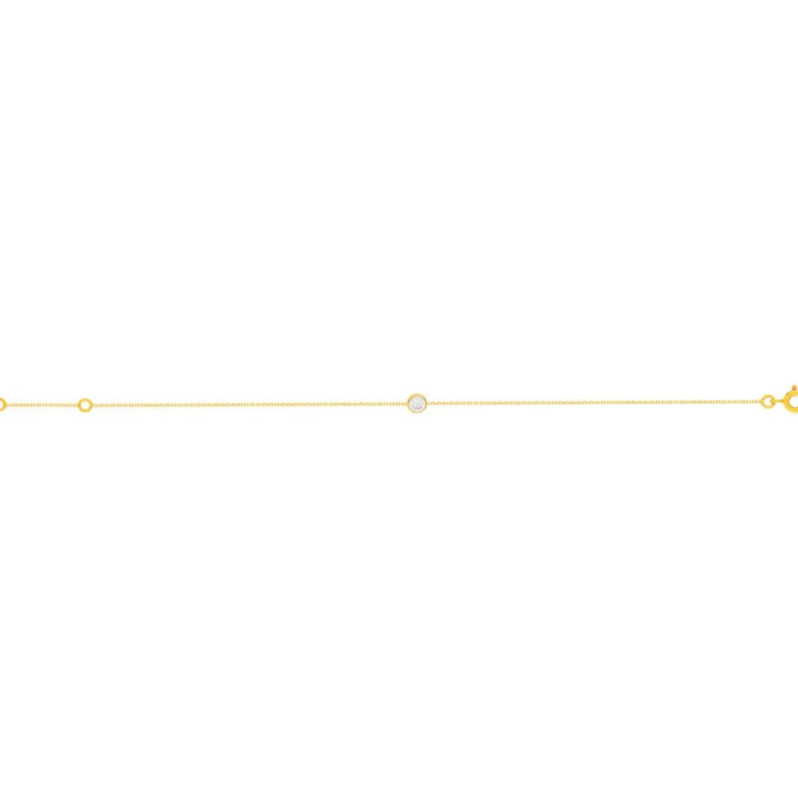 Bracelet or 375 jaune zirconia 18 cm