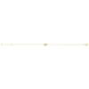 Bracelet or 375 jaune zirconias blancs 18,5 cm coeur