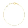 Bracelet or 375 jaune zirconias blancs