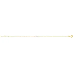 Bracelet or 375 jaune zirconias blancs