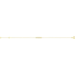 Bracelet or 375 jaune zirconias blancs 18,5 cm