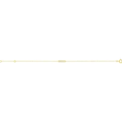 Bracelet or 375 jaune zirconias blancs 18,5 cm