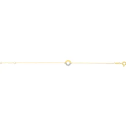 Bracelet or 375 or jaune diamant 18 cm