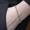 Bracelet 3 ors 375 maille grain de café 18,5 cm