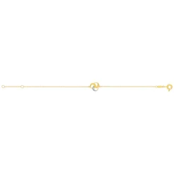 Bracelet or 375 2 tons diamant 18 cm